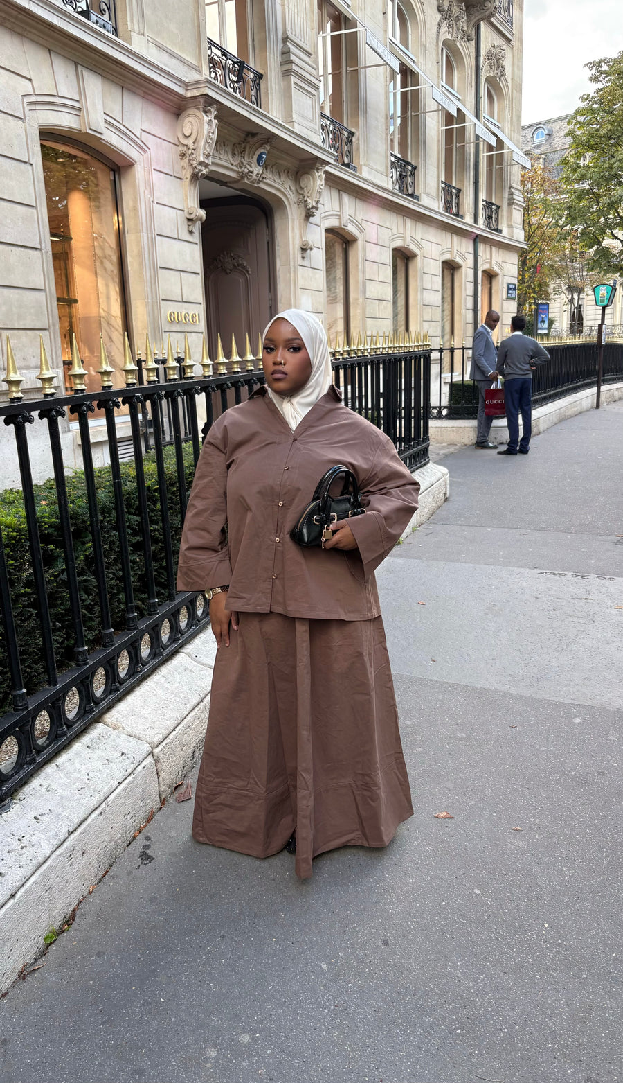 ENSEMBLE JUPE - MARRON