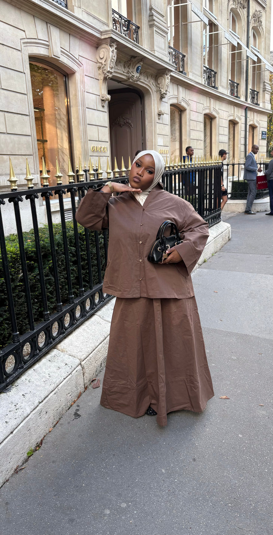 ENSEMBLE JUPE - MARRON