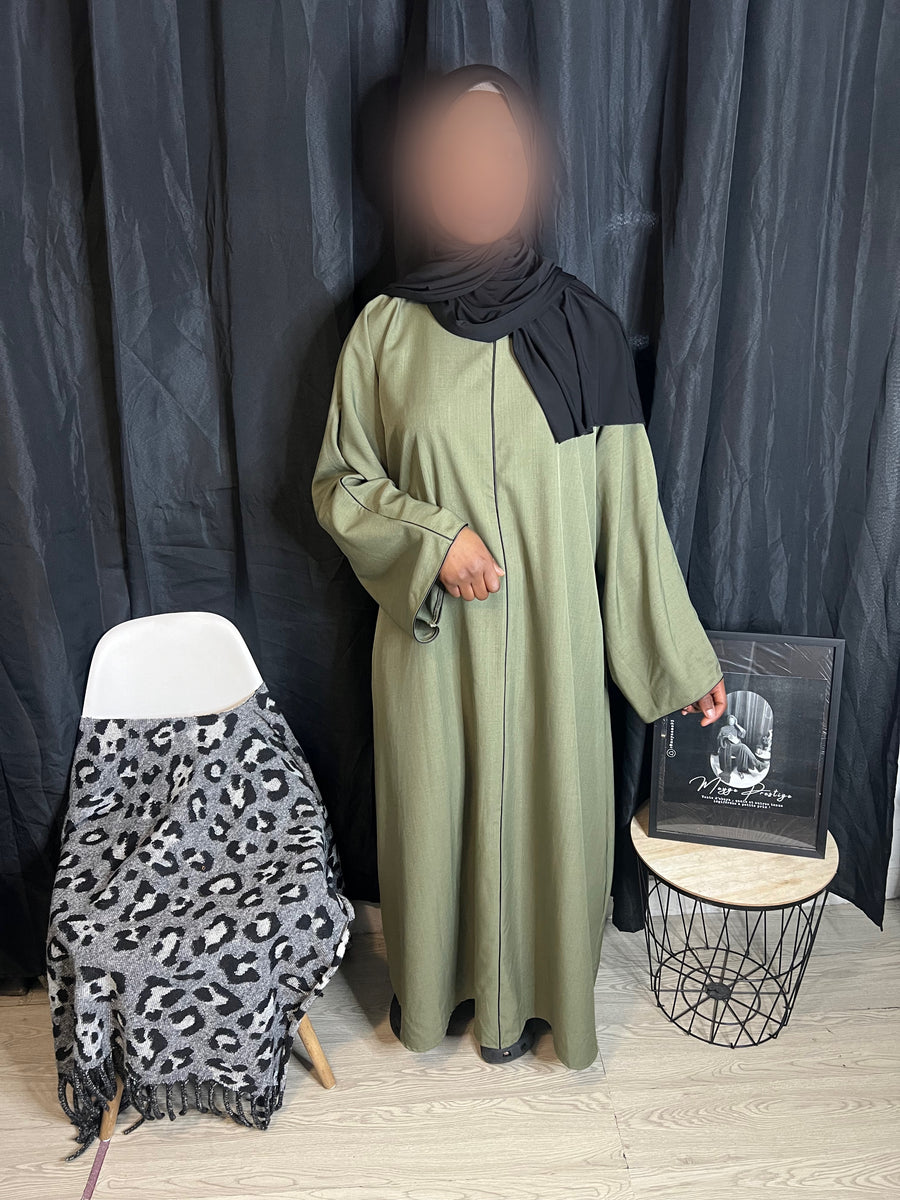 Abaya à surpiqûre